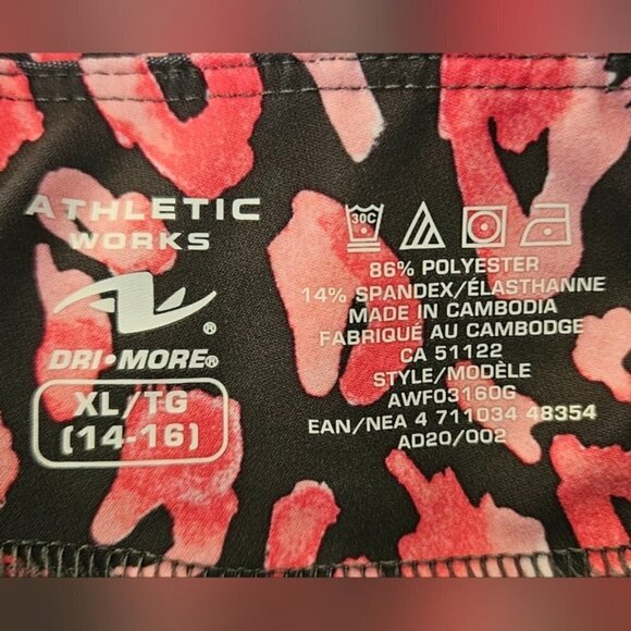 Girl's Junior Athletic Works Performance Leopard Print Pink - Picture 10 of 12